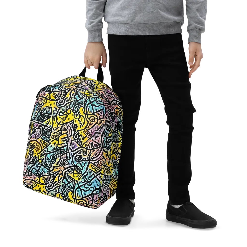 Chromatic Cipher on Minimalist Backpack — Zoomed-in