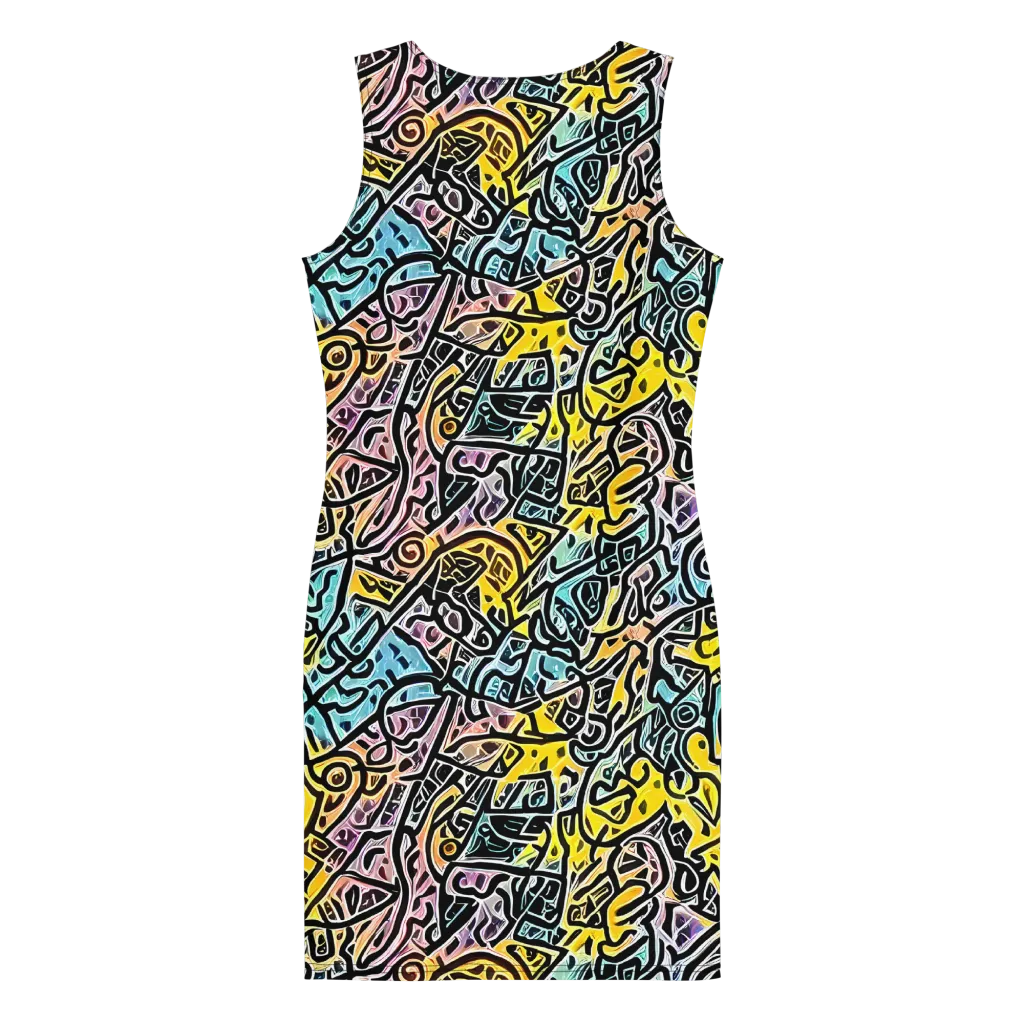 Chromatic Cipher on Bodycon Dress — Back