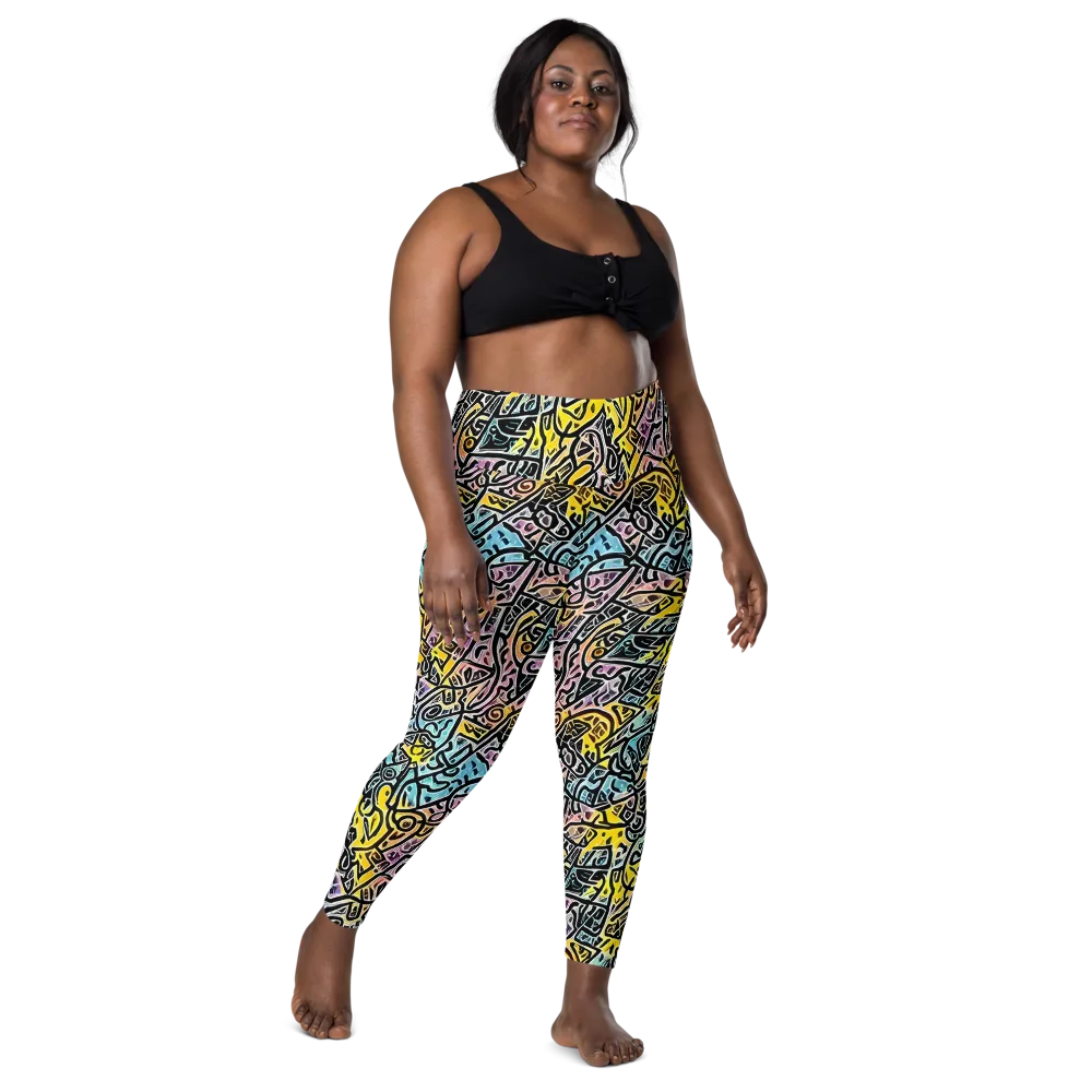 Chromatic Cipher on Leggings with Pockets — Front
