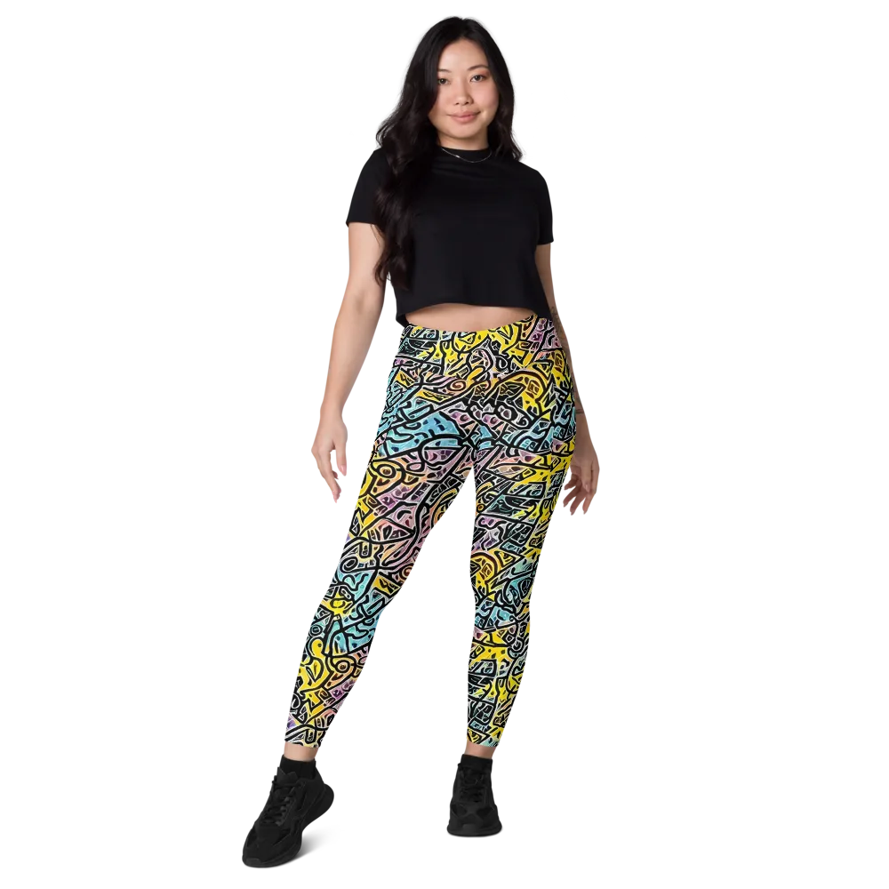 Chromatic Cipher on Leggings with Pockets — Front