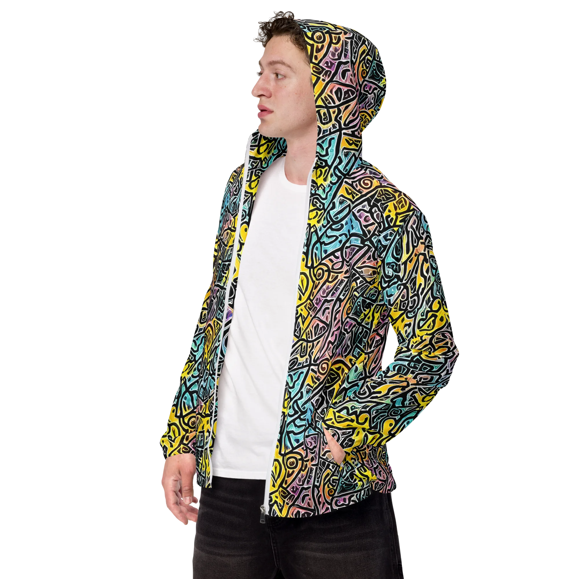 Chromatic Cipher on Men's Windbreaker — Left Front