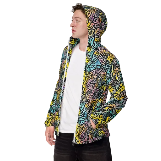 Chromatic Cipher on a Men's Windbreaker