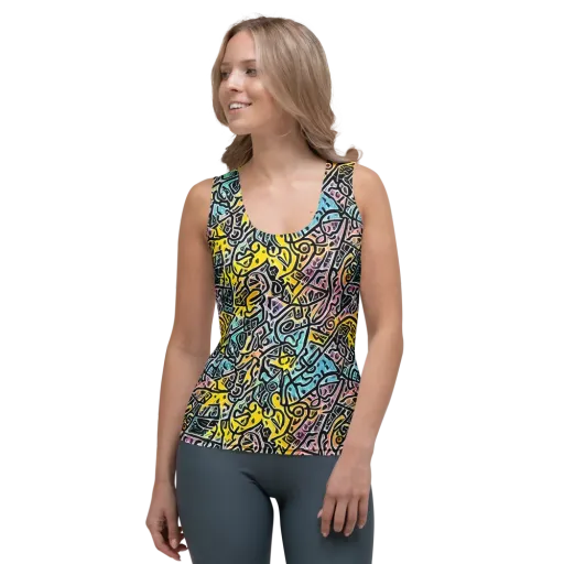 Chromatic Cipher on a Women's Tank Top