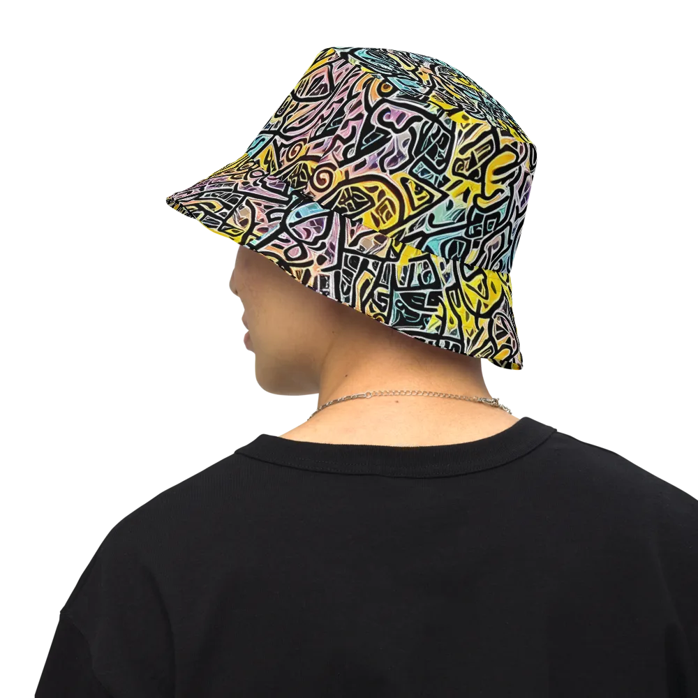 Chromatic Cipher on Reversible Bucket Hat — Back Inside