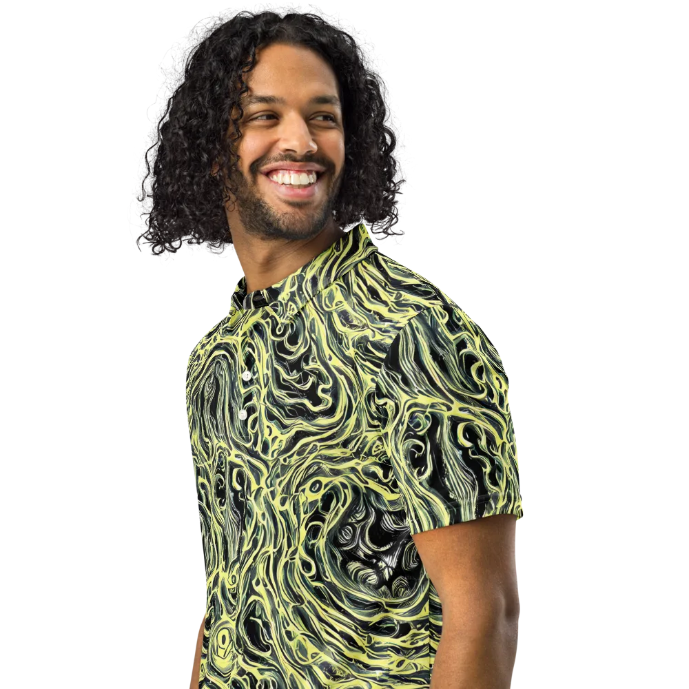 Venom Veil on Men's Slim Fit Polo Shirt — Left Front