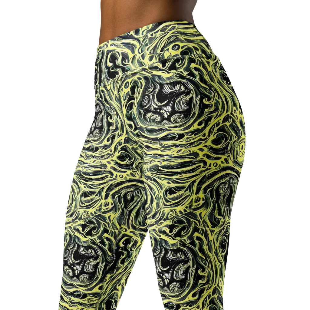 Venom Veil on Yoga Leggings — Left Front