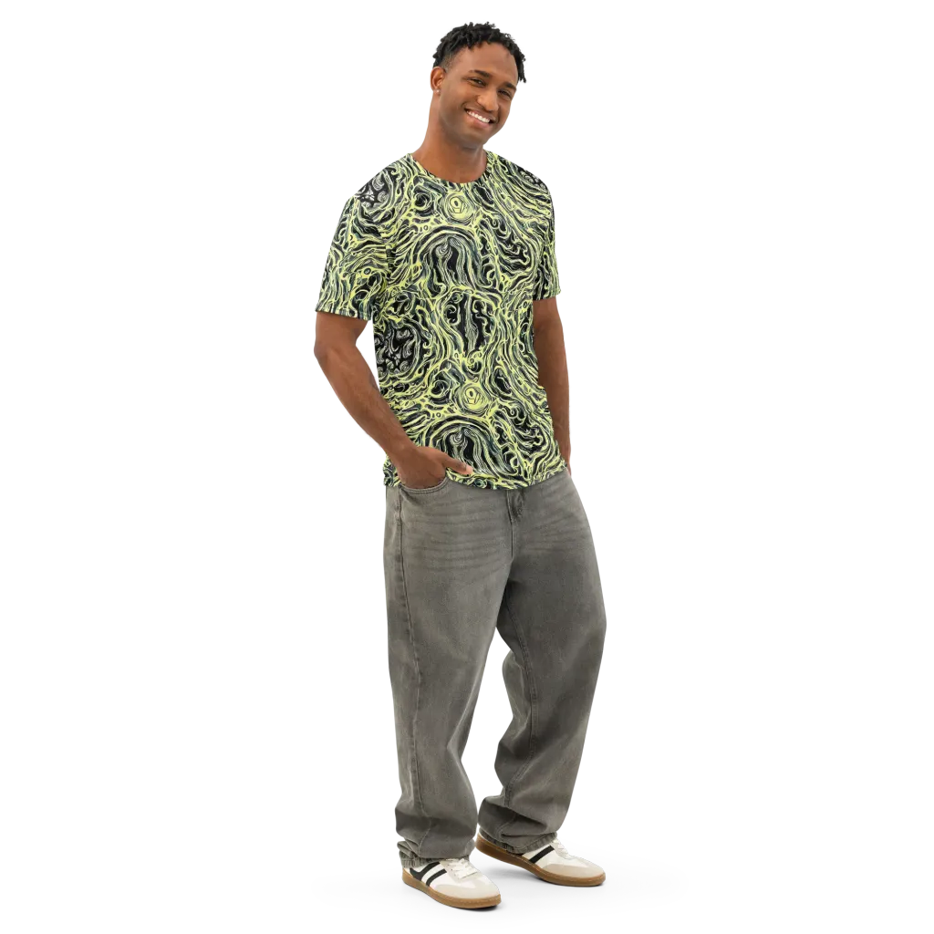 Venom Veil on Men's Cotton Crew Neck T-Shirt — Right Front
