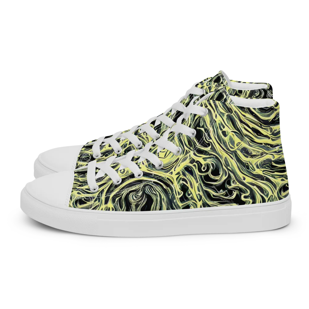 Venom Veil on Men's High Top Canvas Shoes — Left