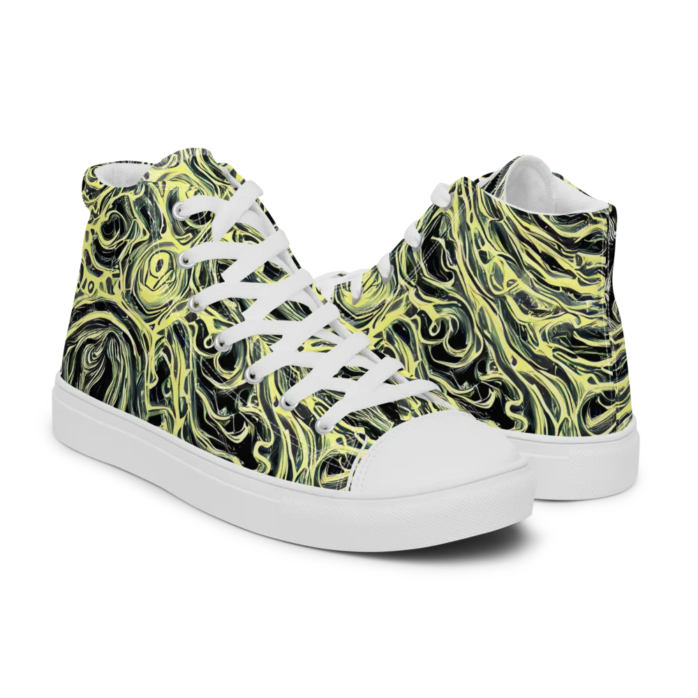 Venom Veil on Men's High Top Canvas Shoes — Right