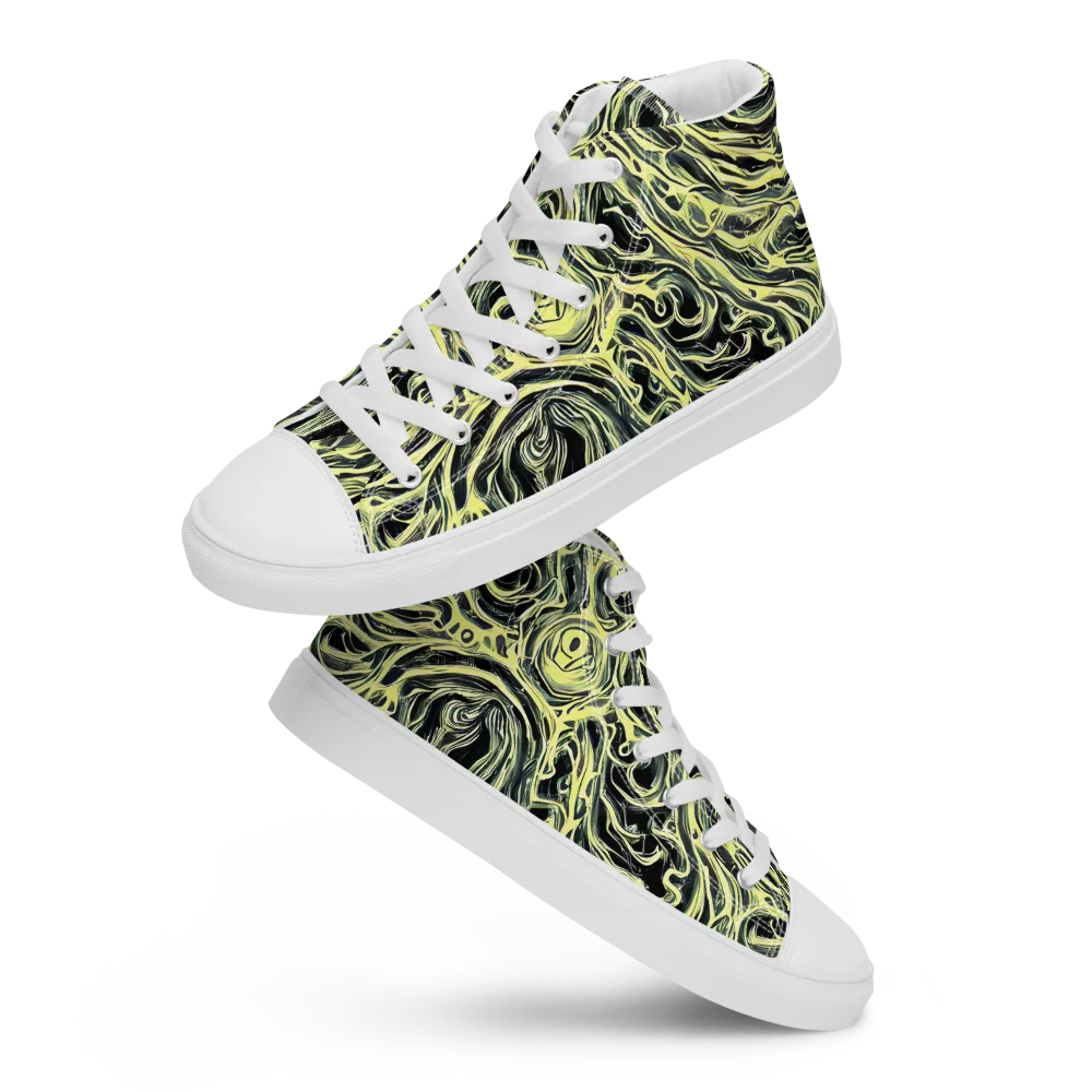 Venom Veil on Men's High Top Canvas Shoes — Front