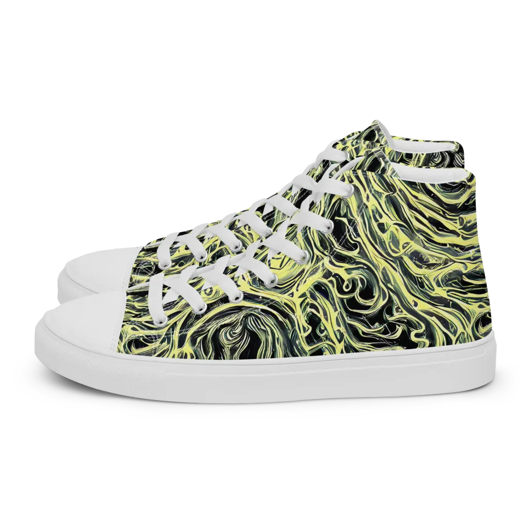Venom Veil on Women's High Top Canvas Shoes — Left