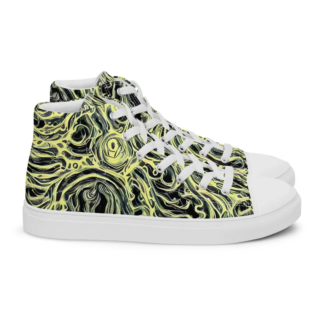 Venom Veil on Women's High Top Canvas Shoes — Right