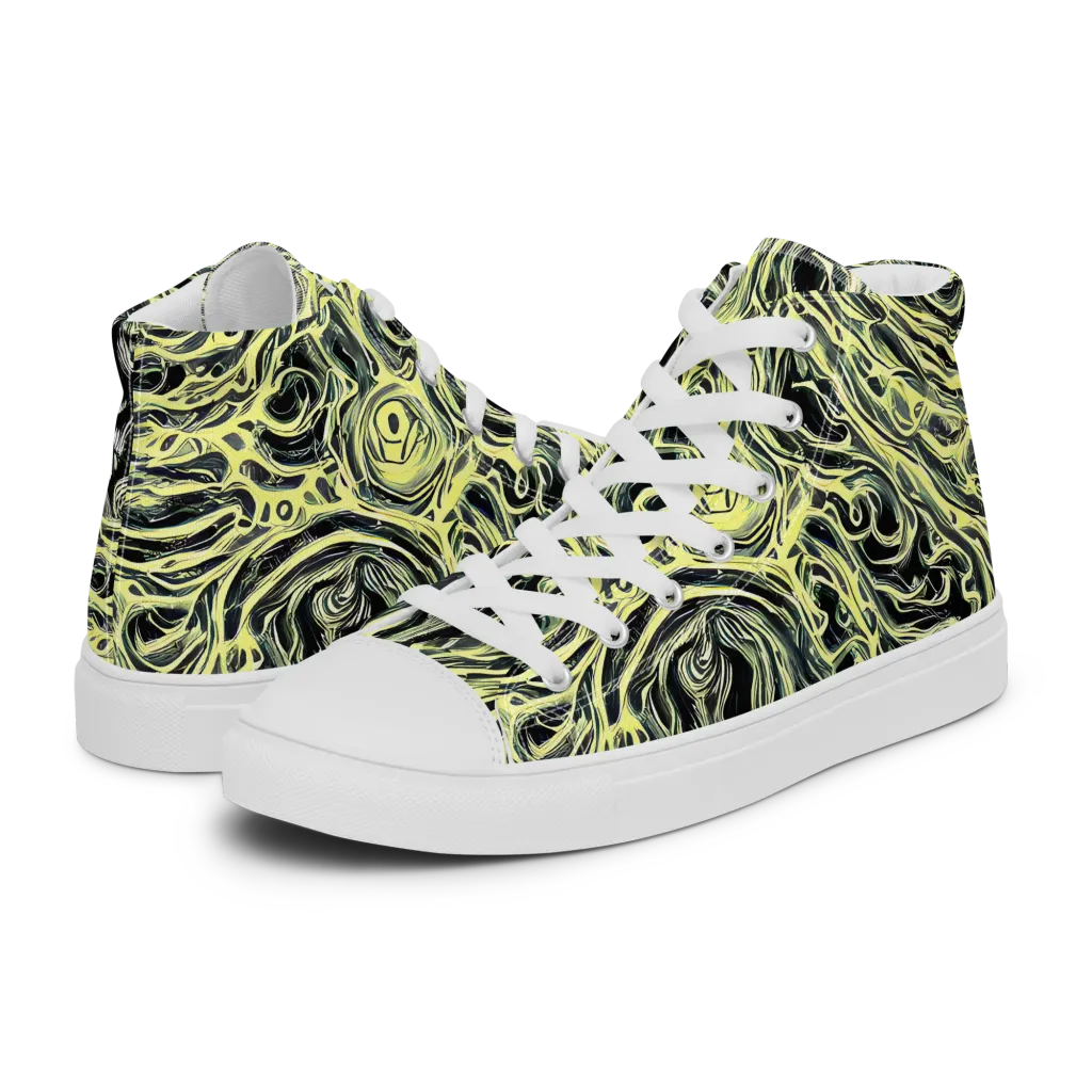 Venom Veil on Women's High Top Canvas Shoes — Left