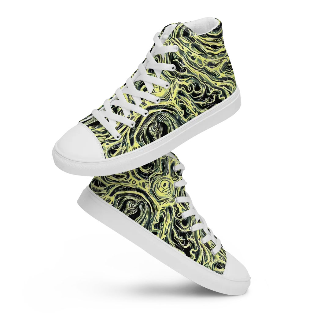 Venom Veil on Women's High Top Canvas Shoes — Front