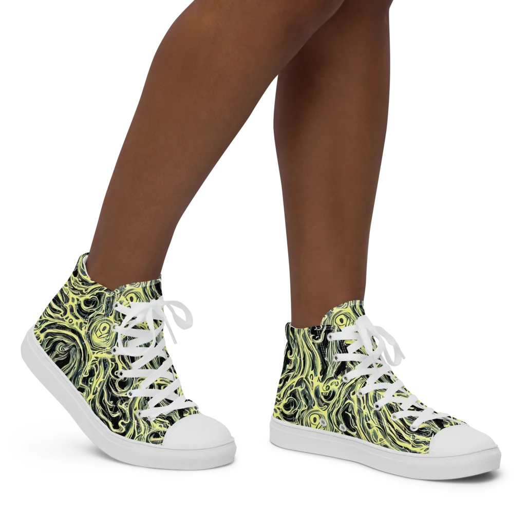 Venom Veil on Women's High Top Canvas Shoes — Right