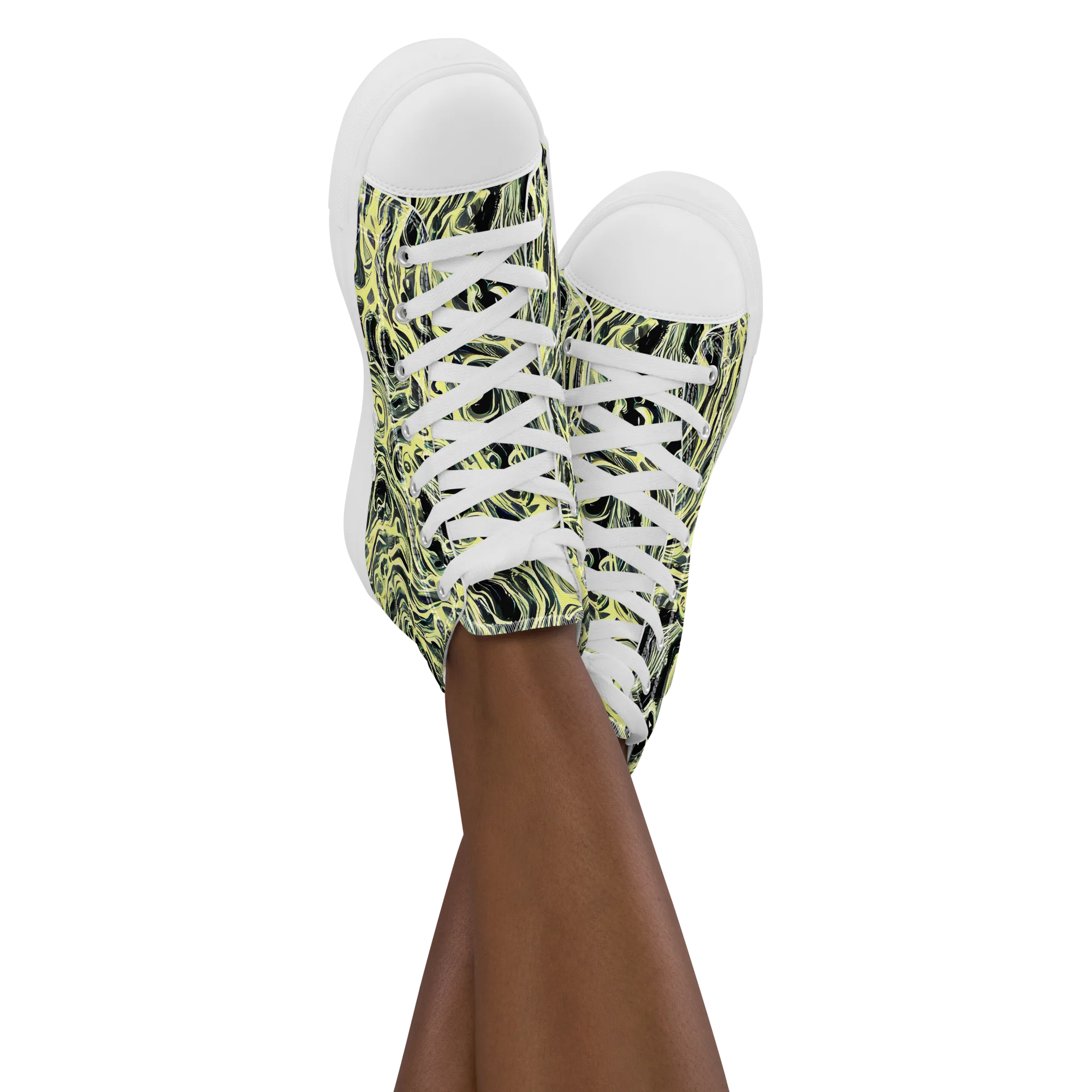 Venom Veil on Women's High Top Canvas Shoes — Front