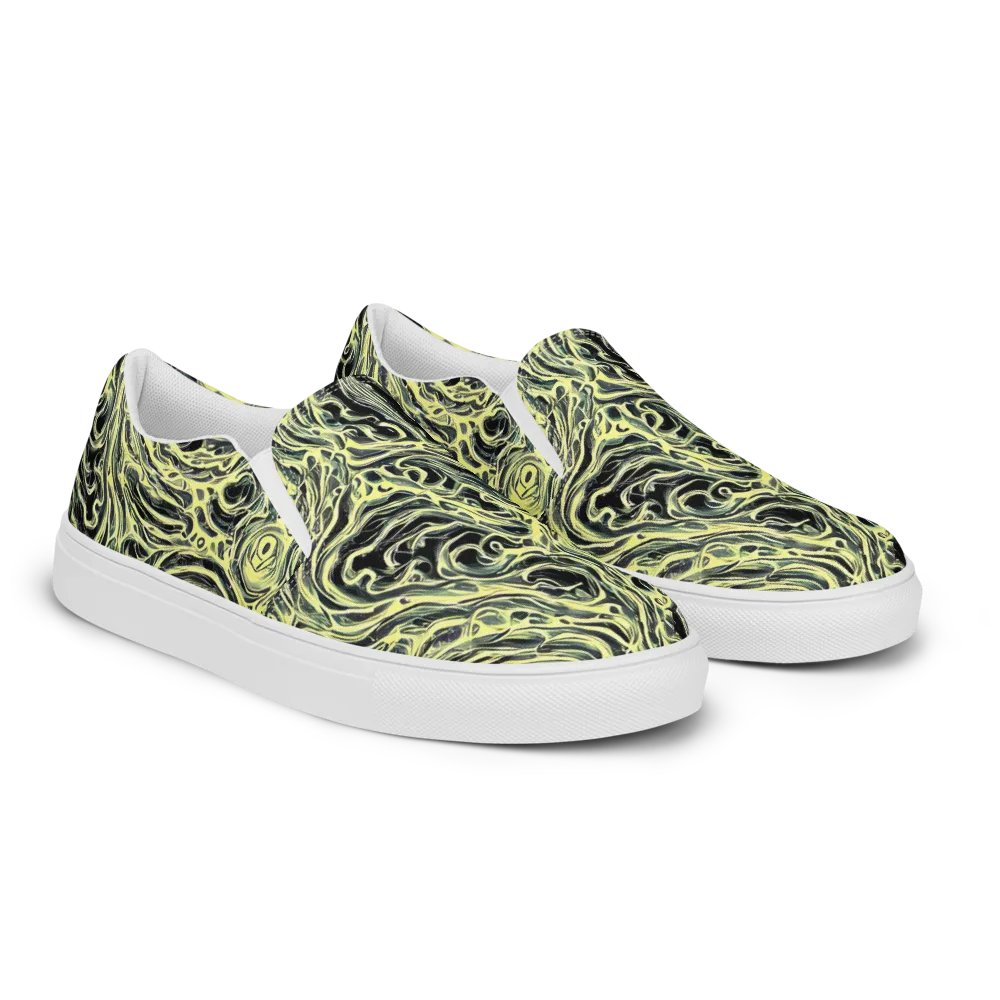 Venom Veil on Women's Slip-On Canvas Shoes — Right Front