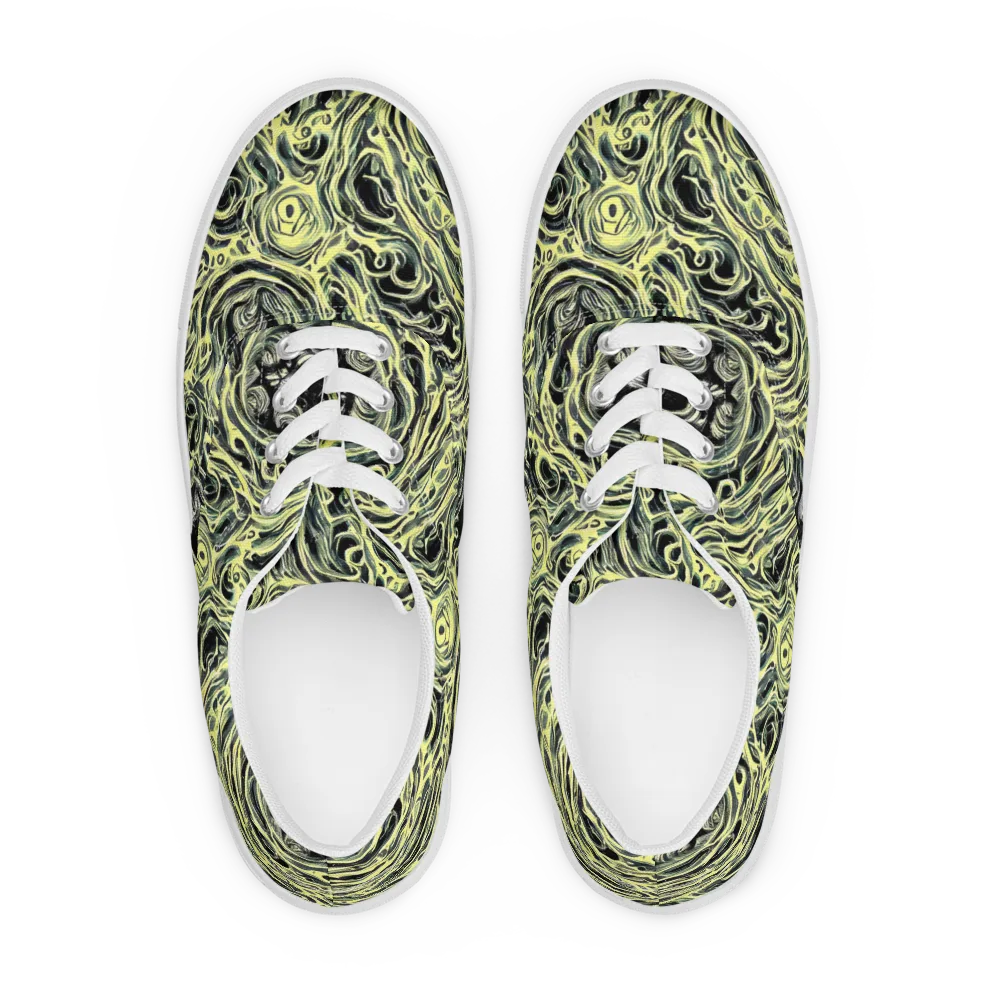 Venom Veil on Men's Lace-Up Canvas Shoes — Front