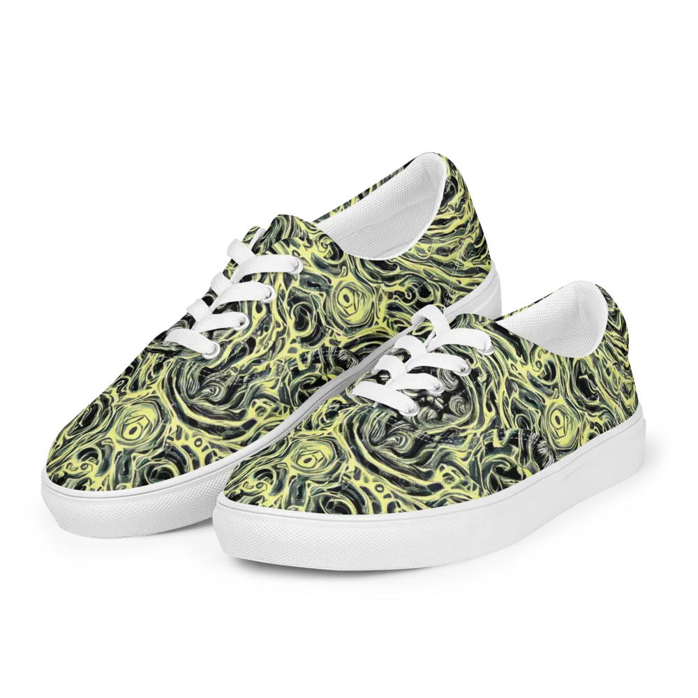 Venom Veil on Men's Lace-Up Canvas Shoes — Left Front