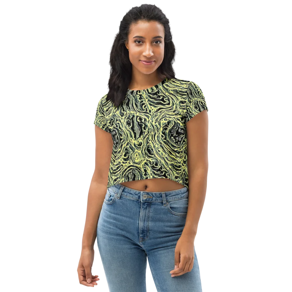 Venom Veil on Crop Tee — Front