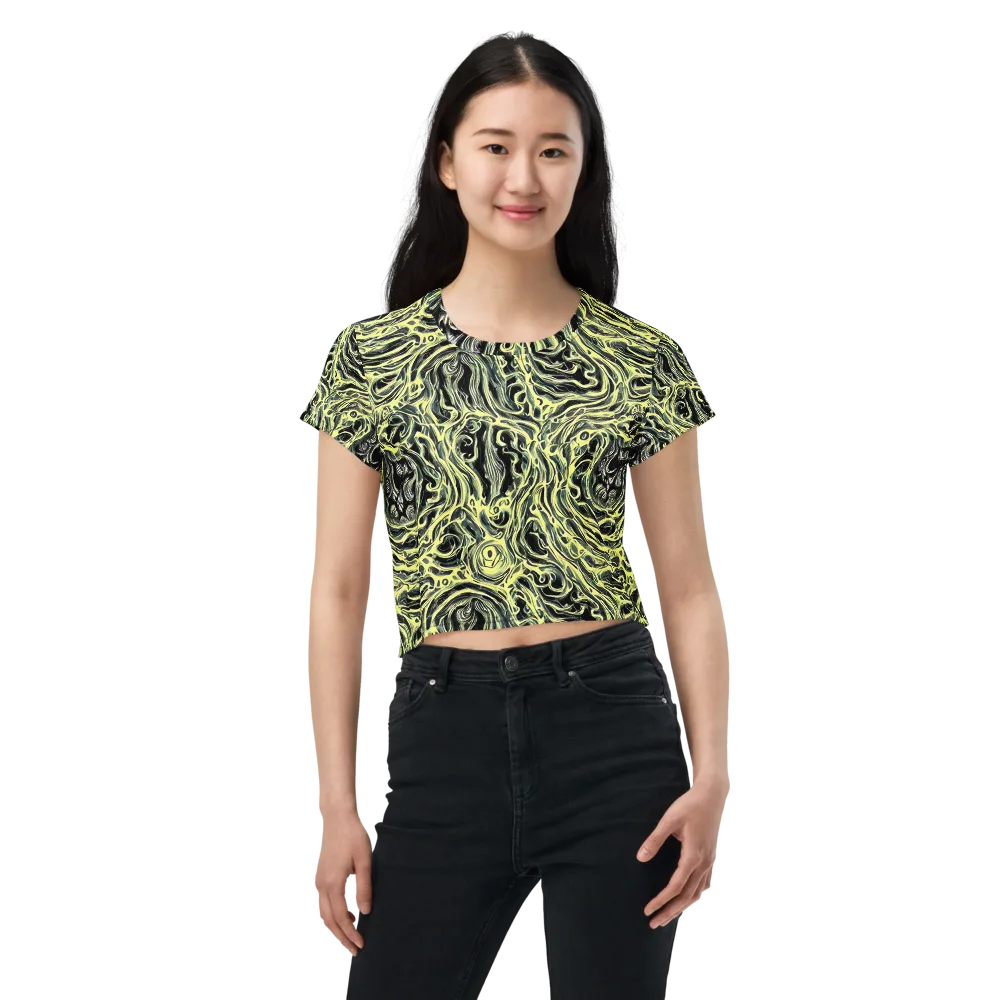 Venom Veil on Crop Tee — Front