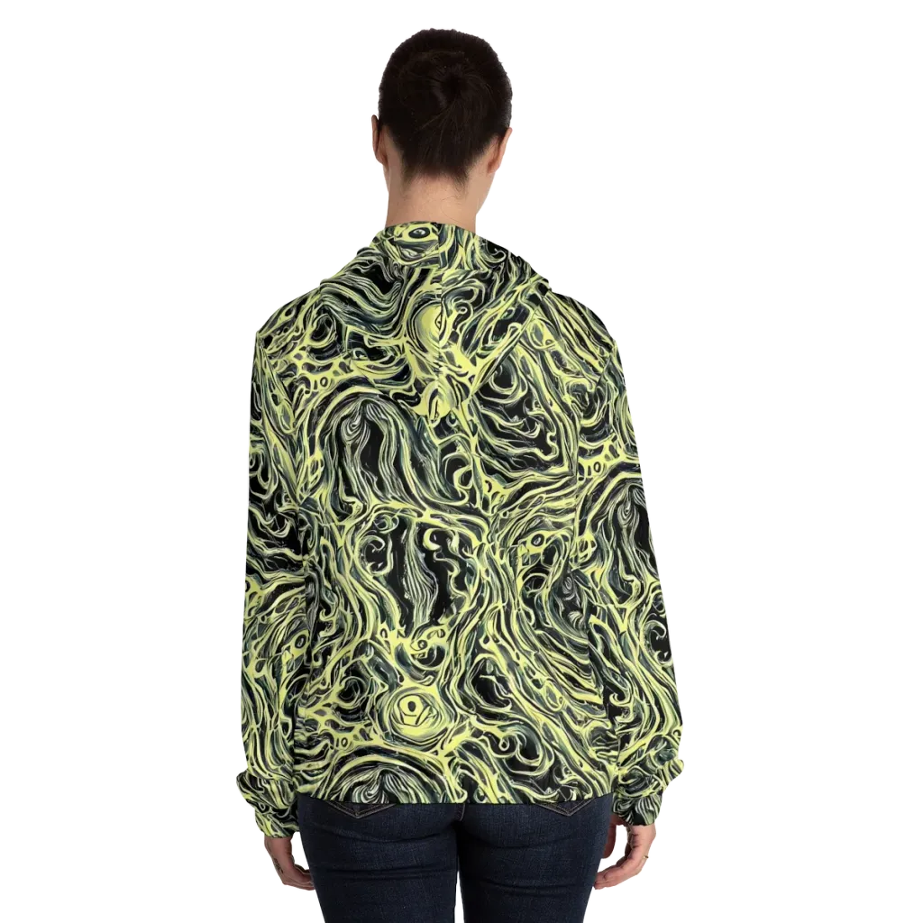 Venom Veil on Women's Full-Zip Hoodie — Back On Person