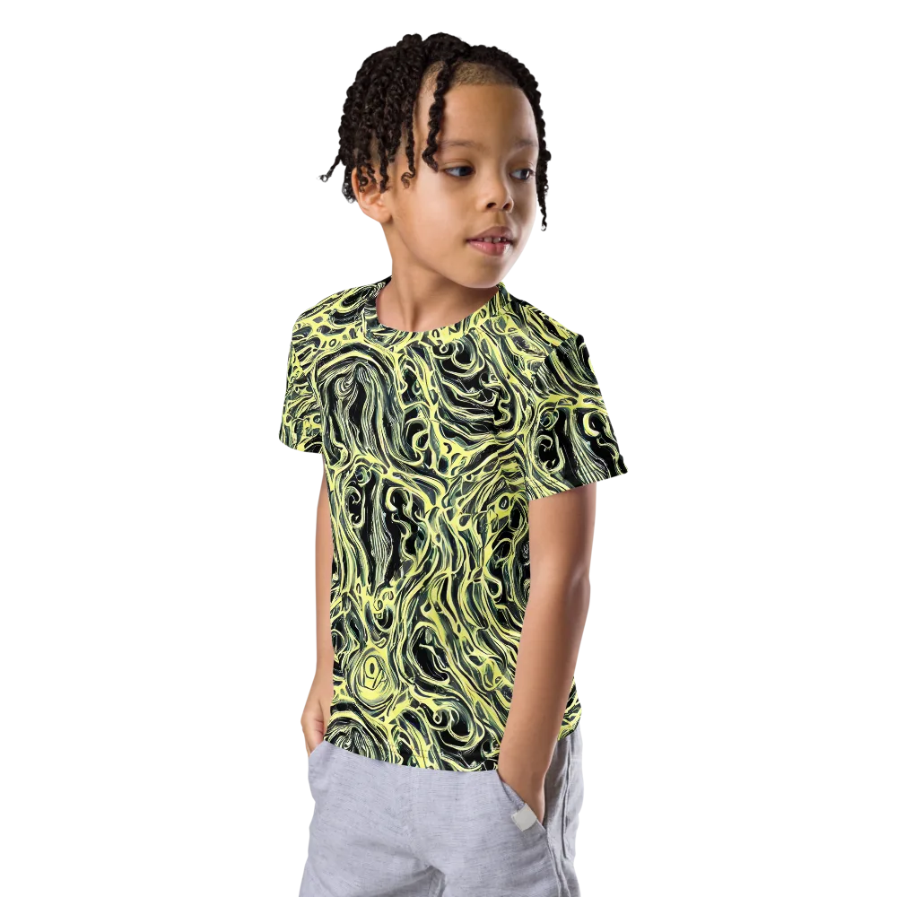 Venom Veil on Kids Crew Neck T-Shirt — Left Front