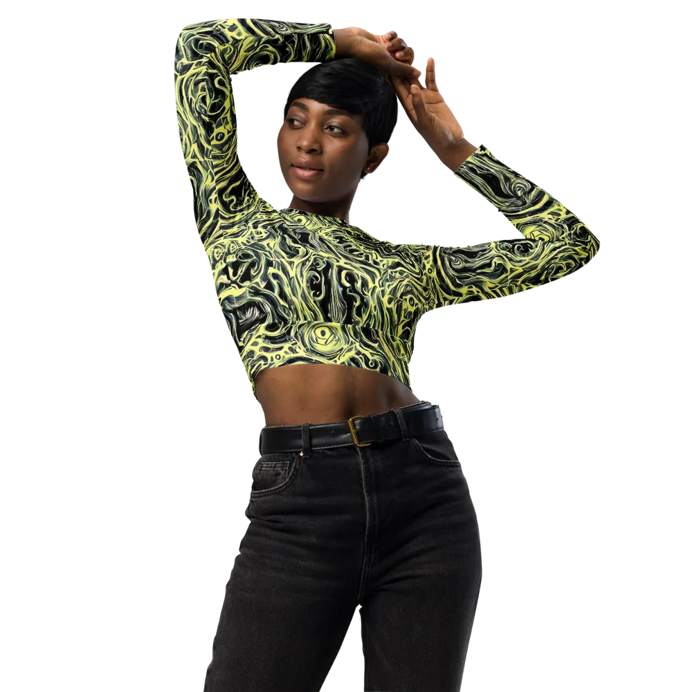 Venom Veil on Long Sleeve Crop Top — Front