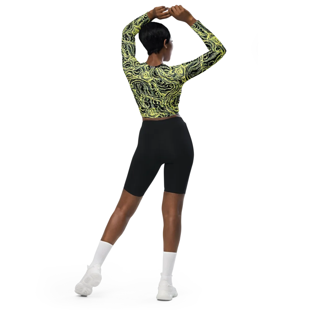 Venom Veil on Long Sleeve Crop Top — Back
