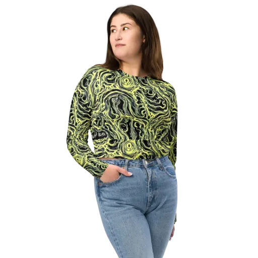 Venom Veil on a Long Sleeve Crop Top