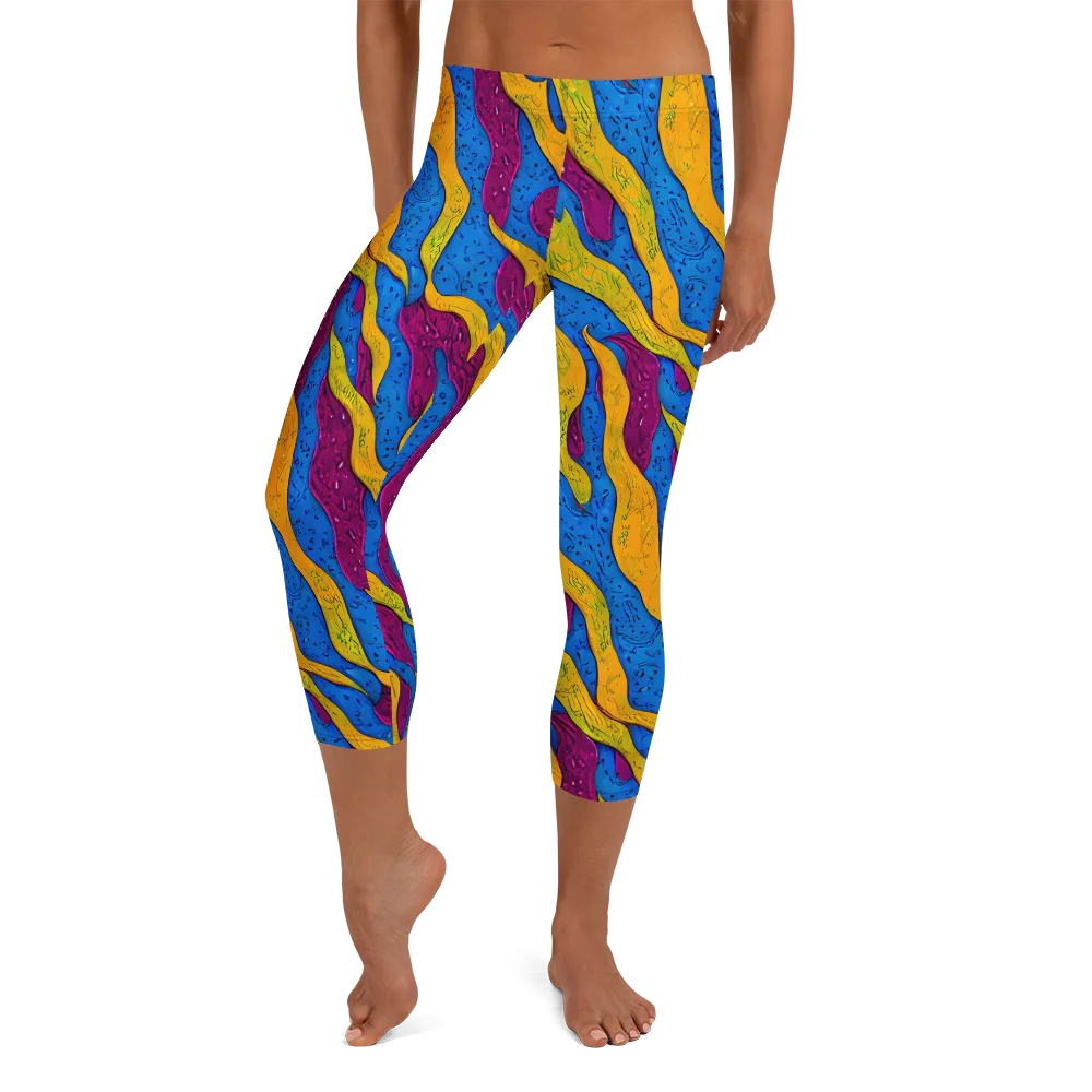 Luminous Snare on Capri Leggings — Front
