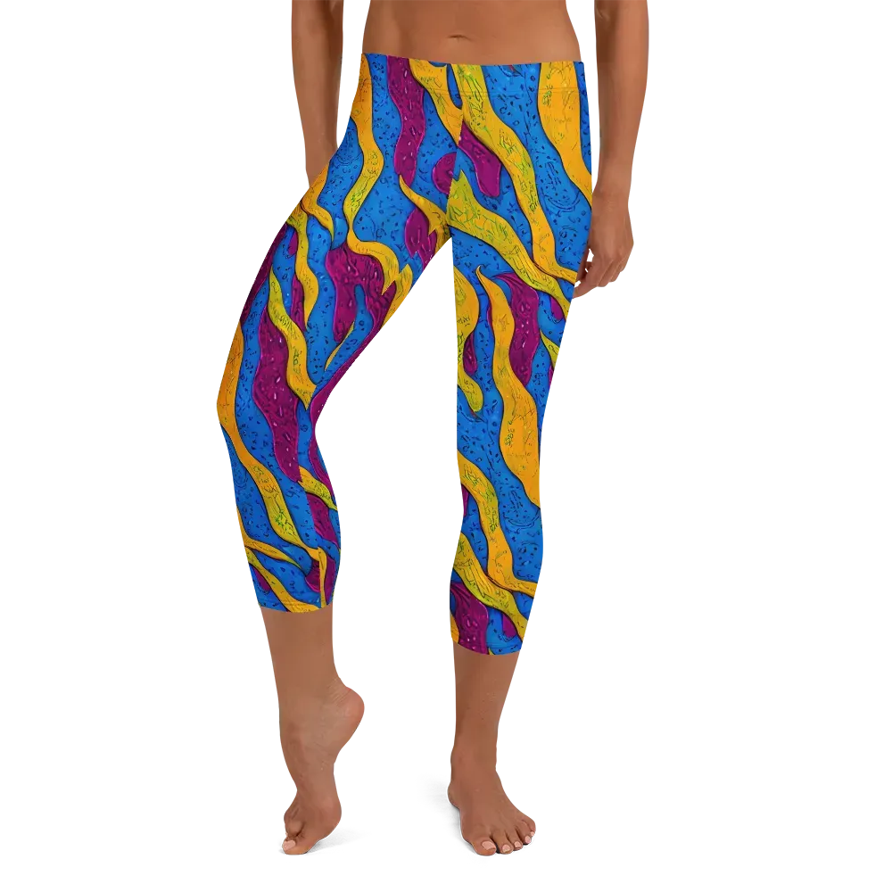 Luminous Snare on Capri Leggings — Front