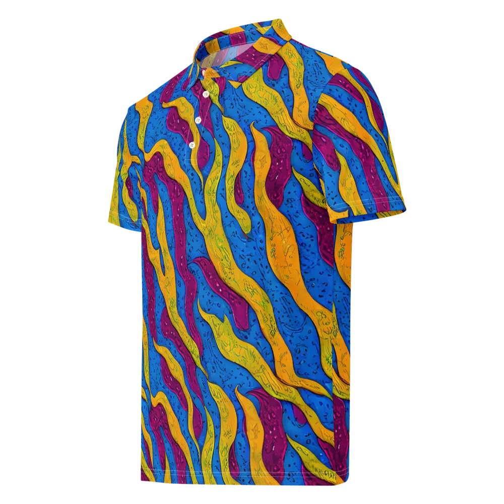 Luminous Snare on Men's Slim Fit Polo Shirt — Left Front