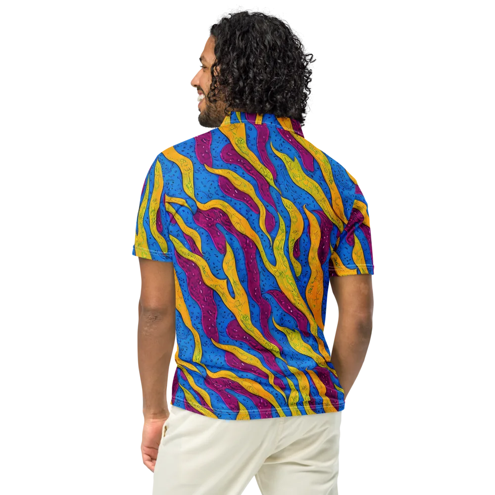 Luminous Snare on Men's Slim Fit Polo Shirt — Back