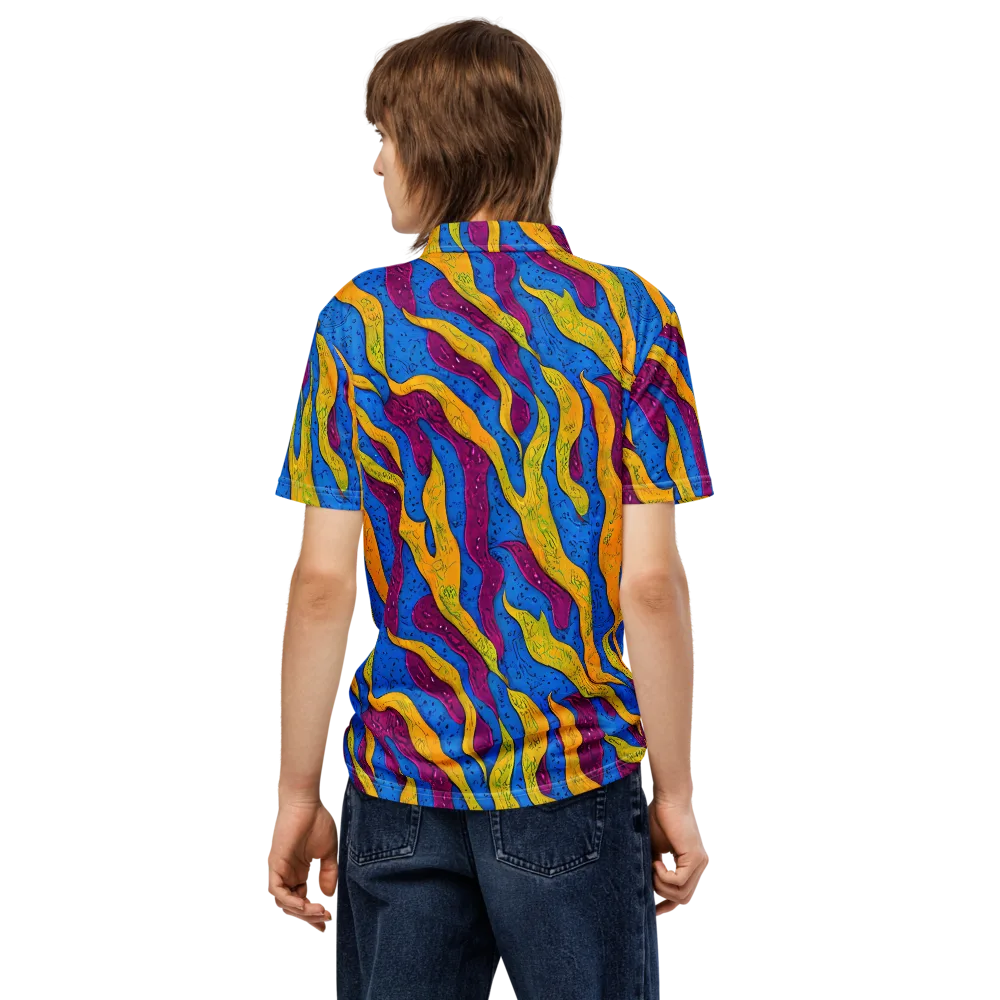 Luminous Snare on Men's Slim Fit Polo Shirt — Back