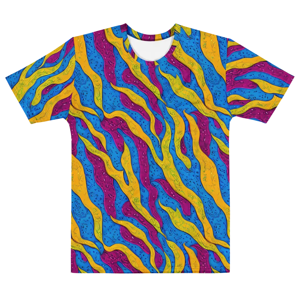 Luminous Snare on Men's Cotton Crew Neck T-Shirt — Front