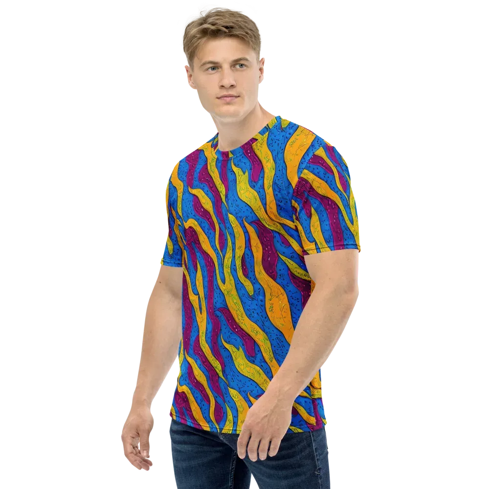 Luminous Snare on Men's Crew Neck T-Shirt — Left