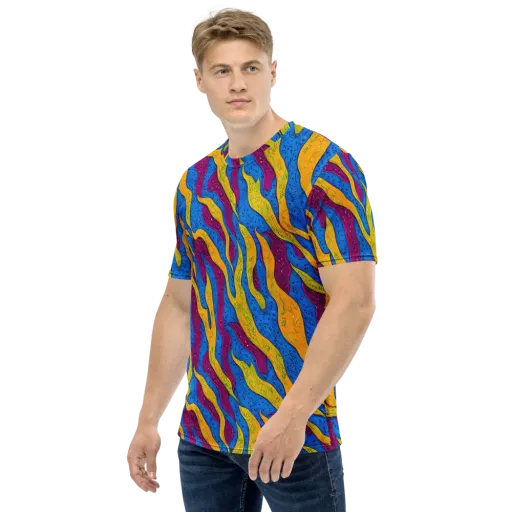 Luminous Snare on a Men's Crew Neck T-Shirt