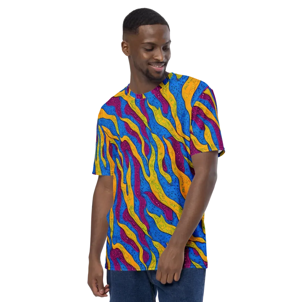 Luminous Snare on Men's Crew Neck T-Shirt — Left