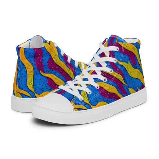 Luminous Snare on a Men's High Top Canvas Shoes