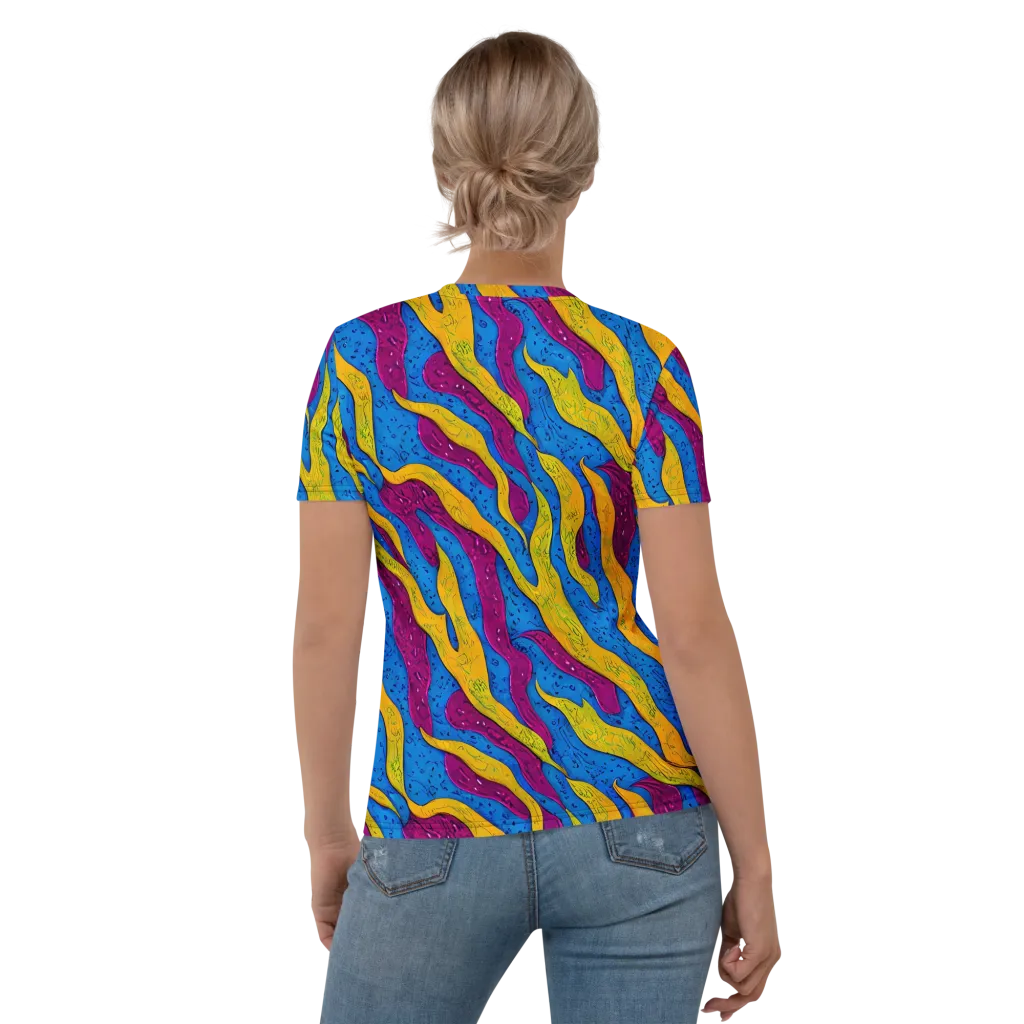 Luminous Snare on Women's Crew Neck T-Shirt — Back
