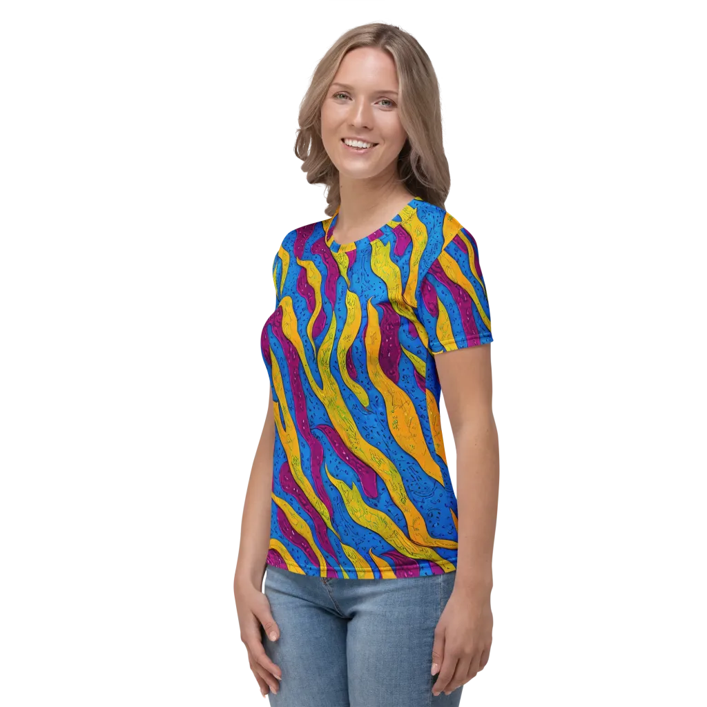 Luminous Snare on Women's Crew Neck T-Shirt — Left