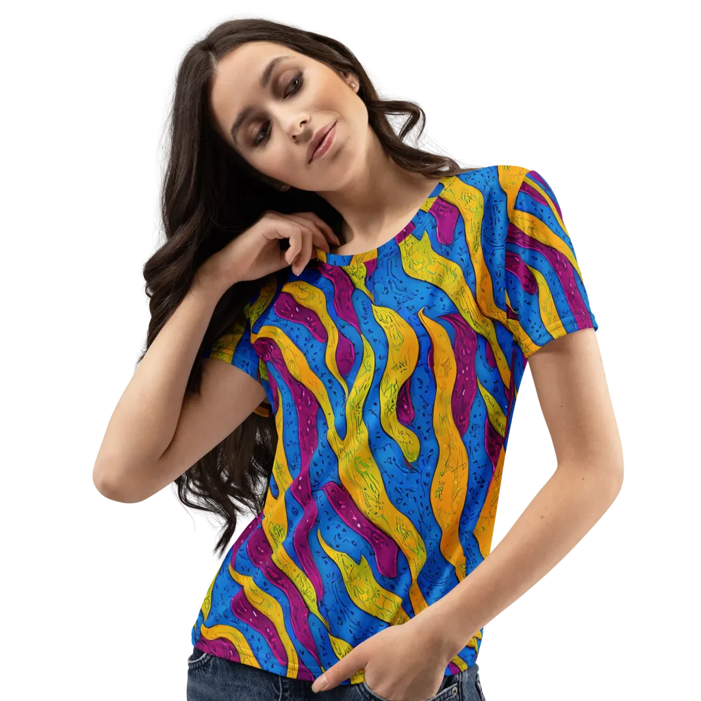 Luminous Snare on Women's Crew Neck T-Shirt — Left Front