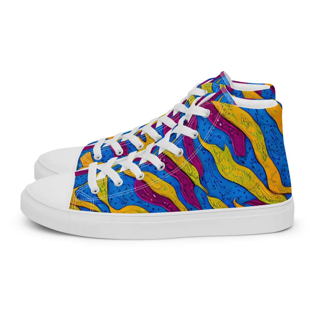 Luminous Snare on Women's High Top Canvas Shoes — Left