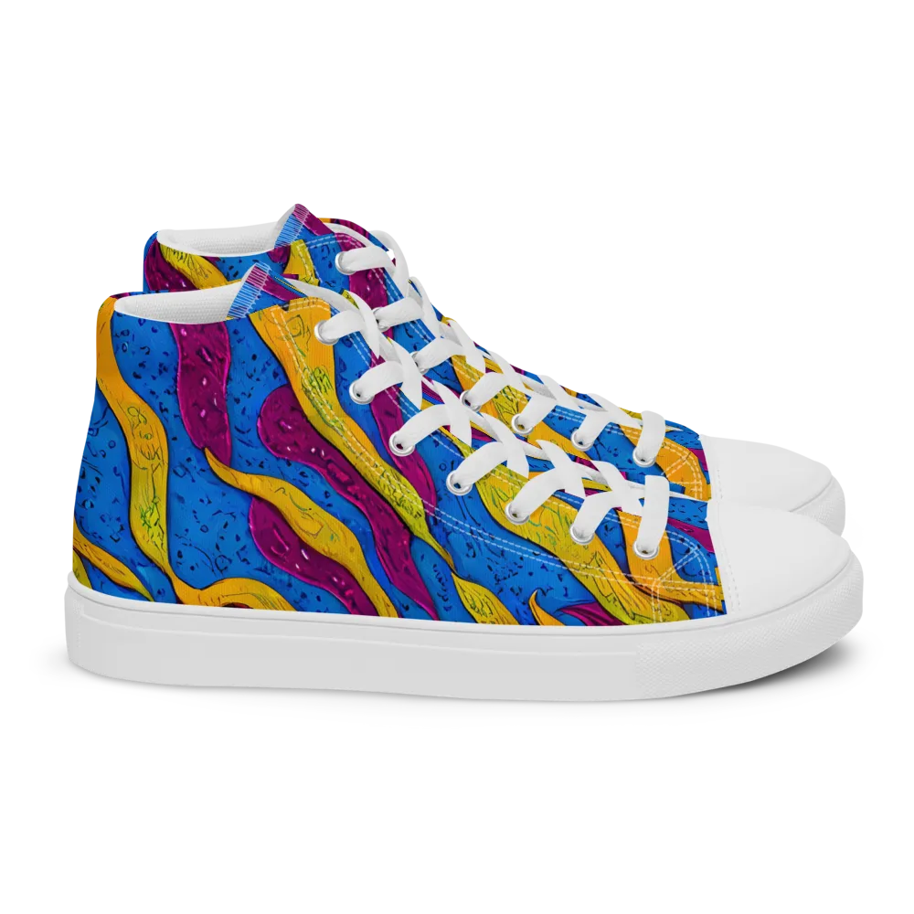 Luminous Snare on Women's High Top Canvas Shoes — Right