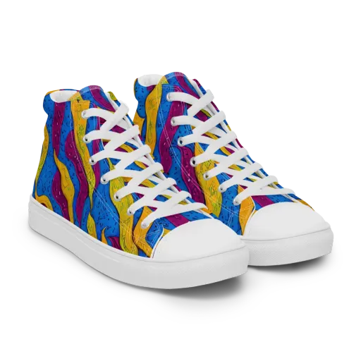 Luminous Snare on a Women's High Top Canvas Shoes