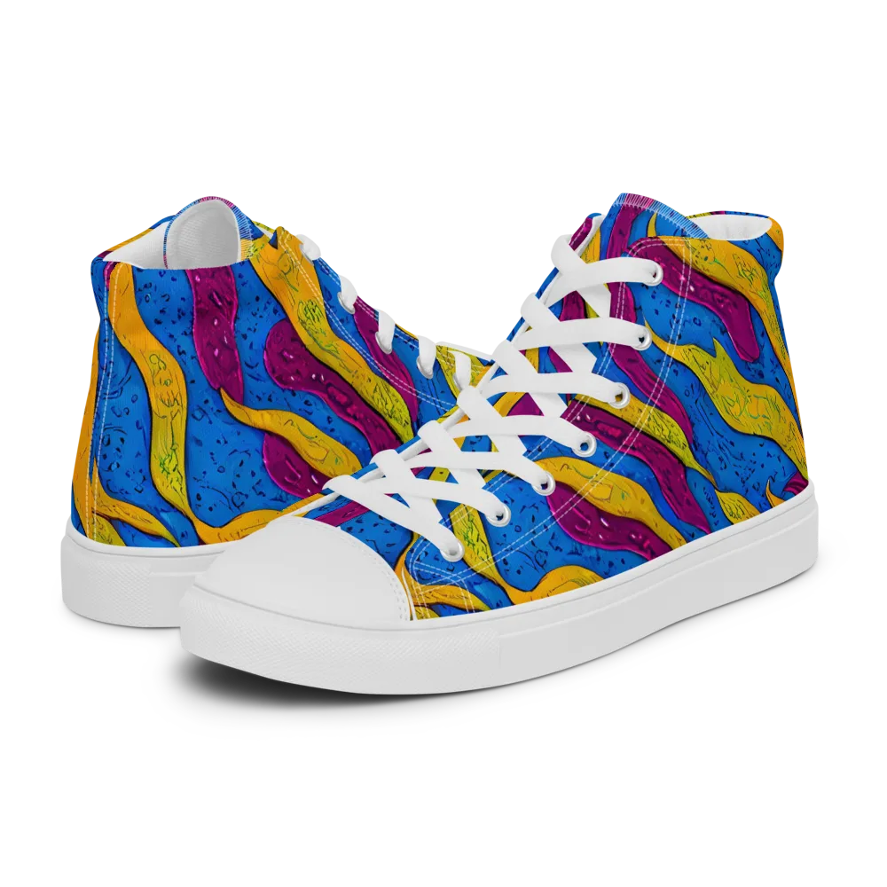 Luminous Snare on Women's High Top Canvas Shoes — Left