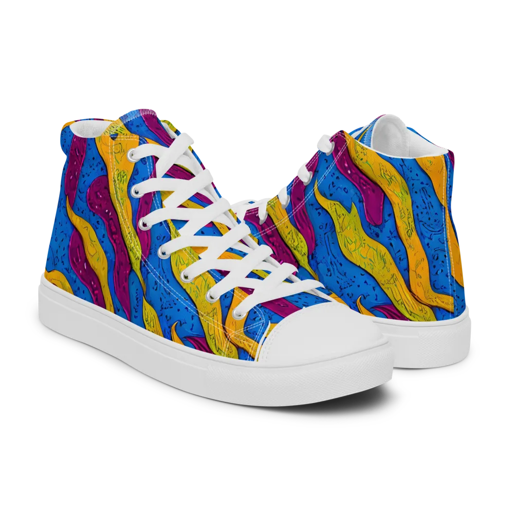 Luminous Snare on Women's High Top Canvas Shoes — Right