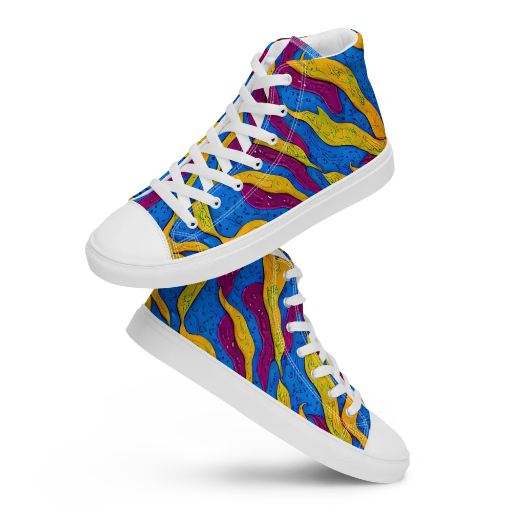 Luminous Snare on Women's High Top Canvas Shoes — Front