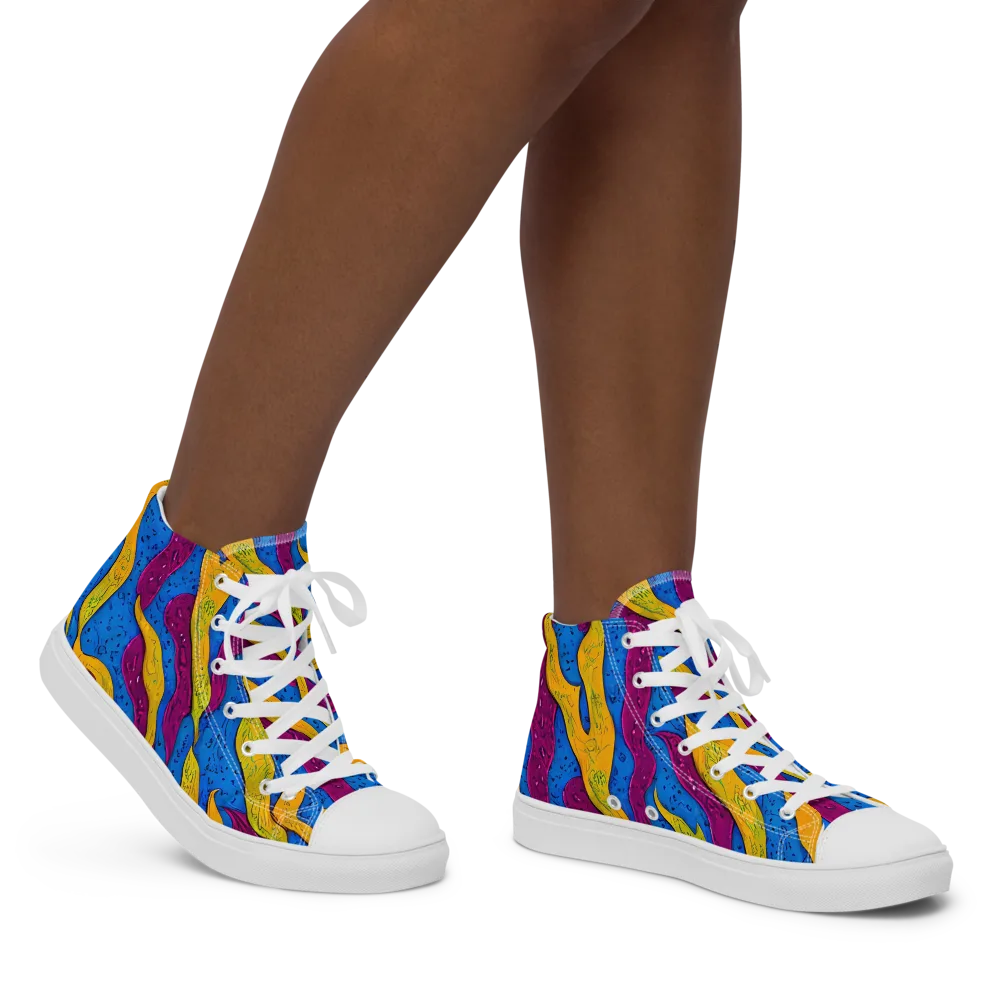 Luminous Snare on Women's High Top Canvas Shoes — Right